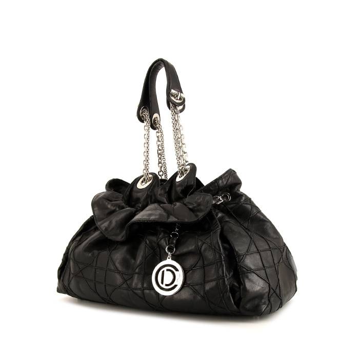 Dior Vintage handbag in black leather cannage - 00pp