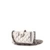 Chanel shoulder bag in silver quilted leather - 00pp thumbnail