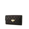 Billetera Chanel en cuero granulado acolchado negro - 00pp thumbnail