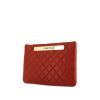 Chanel pouch in red quilted leather - 00pp thumbnail