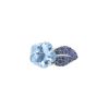 Chanel Camelia ring in white gold,  aquamarine and sapphires - 00pp thumbnail
