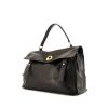 Yves Saint Laurent Muse Two handbag in black leather and black suede - 00pp thumbnail