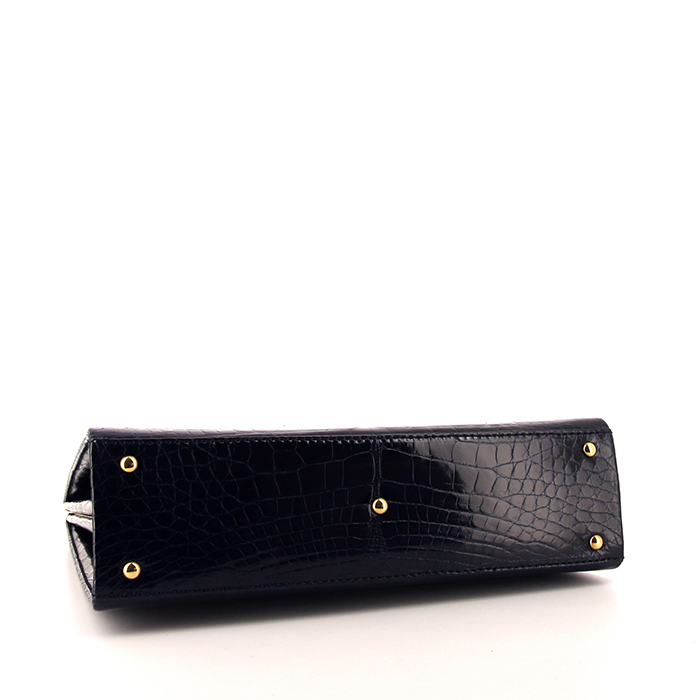 Valentino Garavani   handbag  in blue crocodile - Detail D4