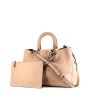 Shopping bag Dior Diorissimo in pelle martellata beige rosato - 00pp thumbnail