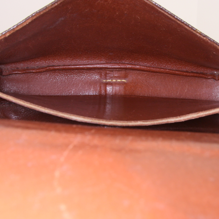 Louis Vuitton Cartouchiére shoulder bag in brown monogram canvas and natural leather - Detail D2