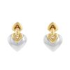 Bulgari Cuore earrings in yellow gold and stainless steel - 00pp thumbnail