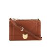 Dior Diorama shoulder bag in brown grained leather - 360 thumbnail