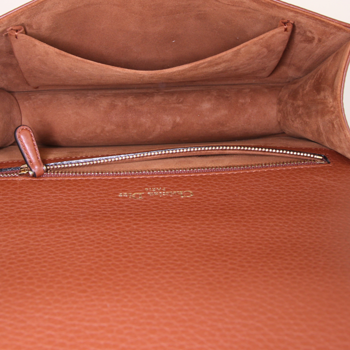 Dior Diorama shoulder bag in brown grained leather - Detail D3