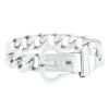 Bracelet articulé Hermès Boucle Sellier moyen modèle en argent - 00pp thumbnail