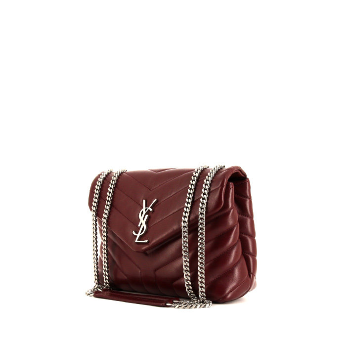 Saint Laurent LouLou Medium Quilted Leather Crossbody - Red/Gold