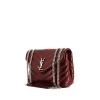 Bolso de mano Saint Laurent Loulou modelo pequeño en cuero acolchado con motivos de espigas color burdeos - 00pp thumbnail
