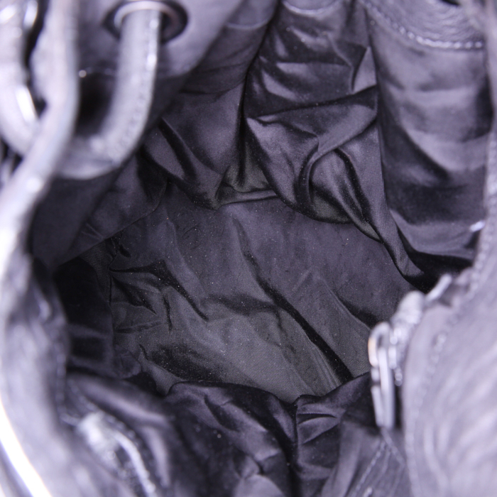 Borsa Alexander Wang in pelle martellata nera - Detail D3