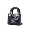 Dior Mini Lady Dior handbag in navy blue crocodile - 00pp thumbnail