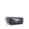 Bolso de mano Dior Mini Lady Dior en cocodrilo azul marino - Detail D5 thumbnail