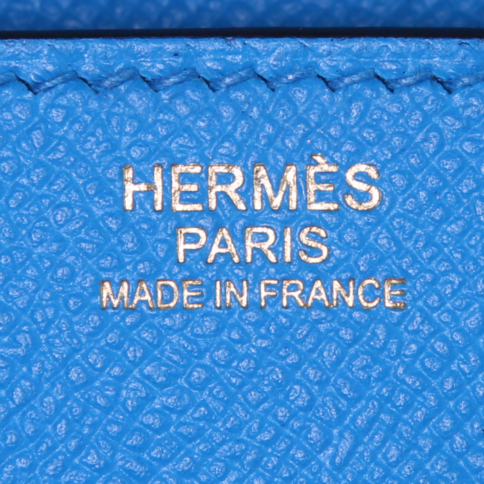 Hermes Birkin 30 cm handbag in blue epsom leather - Detail D3