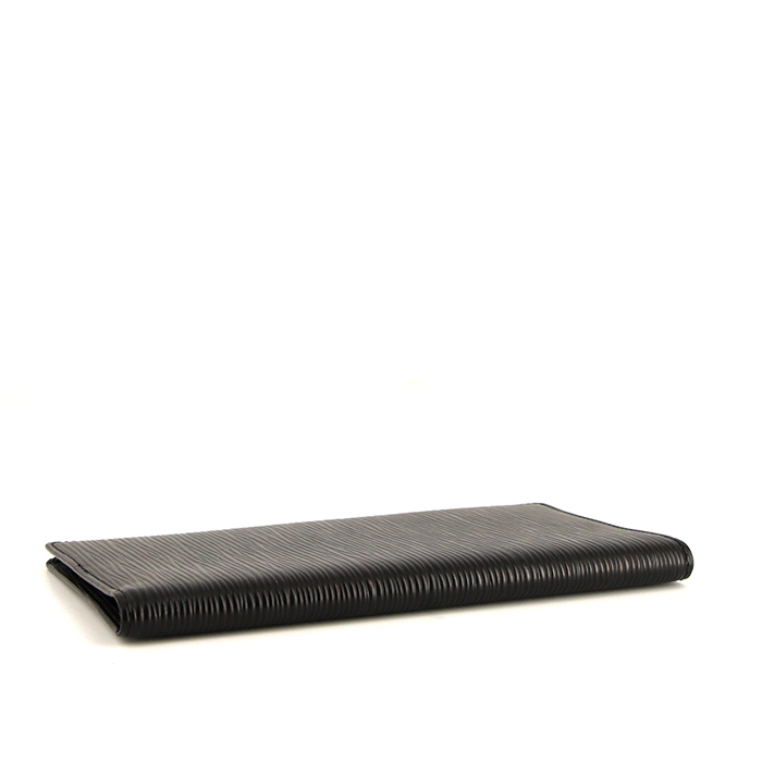 Louis Vuitton Brazza wallet in black epi leather - Detail D4