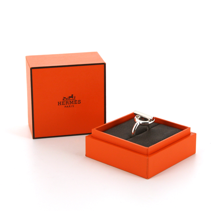 Hermès Echappée large model ring in silver - Detail D2