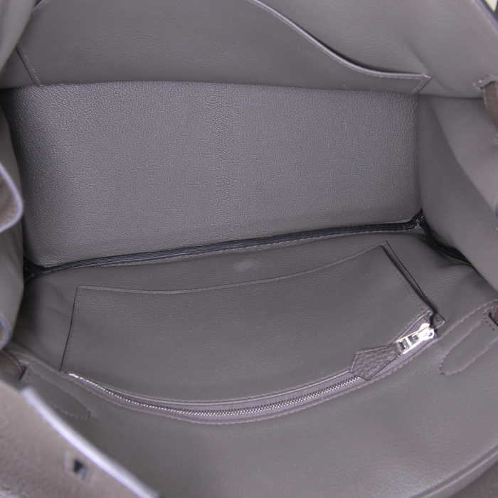 Borsa Hermes Birkin 30 cm in pelle togo verde - Detail D2