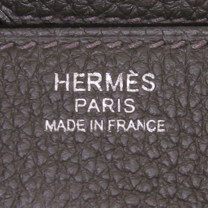 Hermes Birkin 30 cm handbag in green togo leather - Detail D3