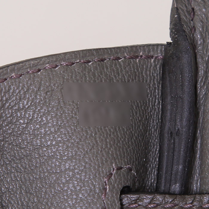 Hermes Birkin 30 cm handbag in green togo leather - Detail D4