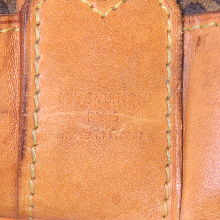 Louis Vuitton Marin - Travel Bag travel bag in brown monogram canvas and natural leather - Detail D3