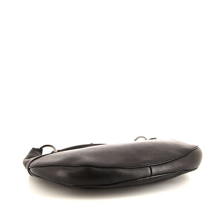 Gucci Vintage handbag in black leather - Detail D4