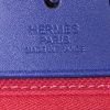 Hermes Herbag handbag in red canvas and blue leather - Detail D4 thumbnail