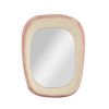 Mithé Espelt, rare small "Free form" mirror, in embossed and glazed earthenware,  from the 1948's - 00pp thumbnail