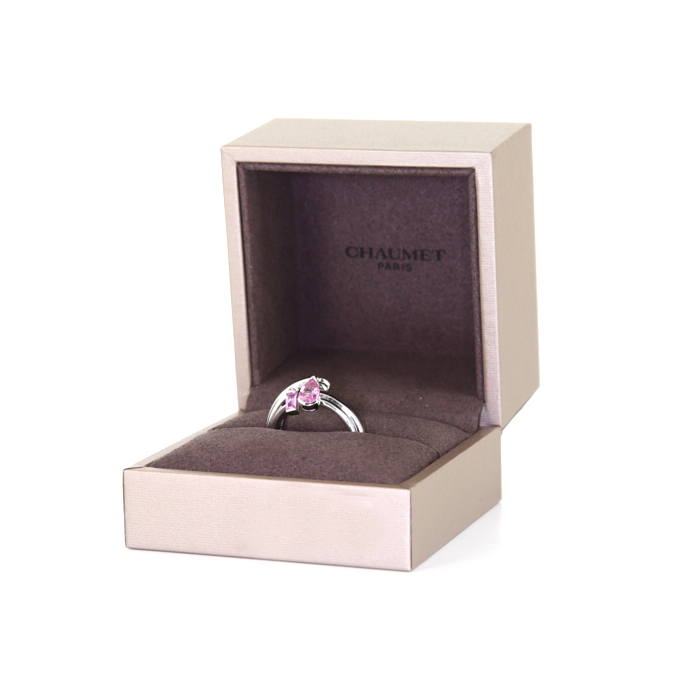 Chaumet Le Grand Frisson ring in white gold, tourmaline and diamonds - Detail D2