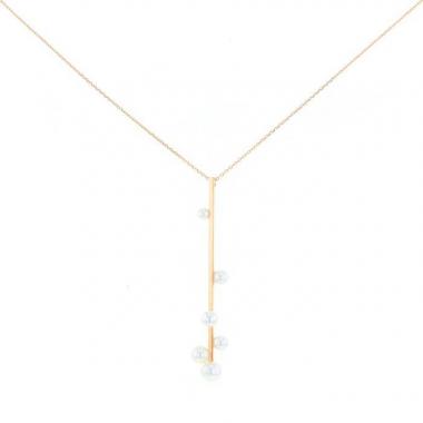 Tasaki necklace in pink gold and pearls