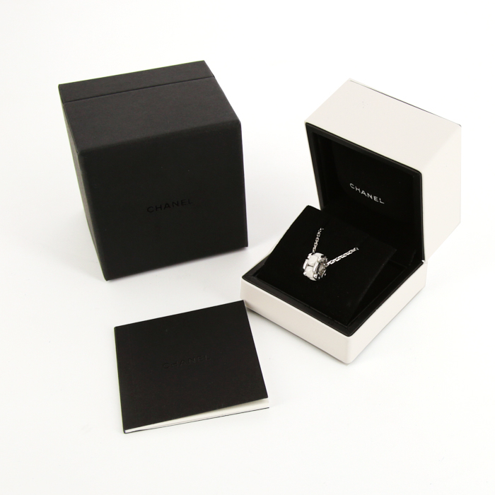 Chanel Ultra necklace in white gold and ceramic - Detail D2