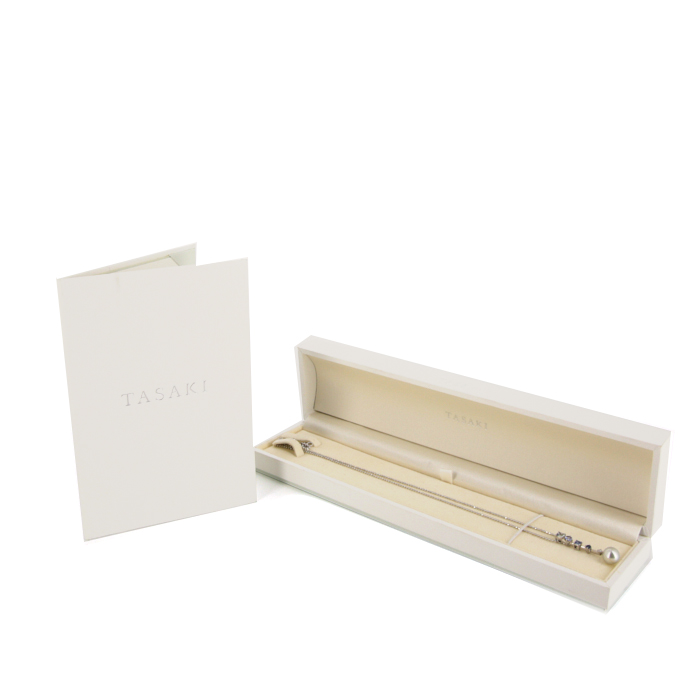 Collier Tasaki en or blanc, diamant, saphirs, iolite et aigue-marine - Detail D3