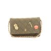 Bolso bandolera Chanel Wallet on Chain en lona acolchada caqui - 360 thumbnail