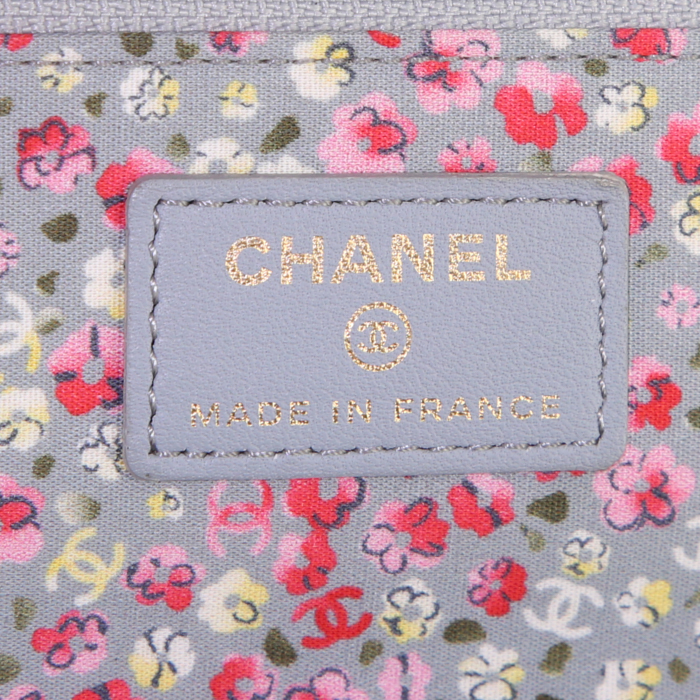 Borsa a tracolla Chanel Wallet on Chain Cuba in tela trapuntata verde kaki - Detail D3