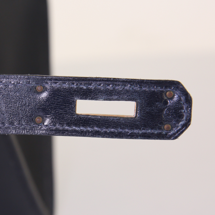 Sac à main Hermès  Kelly 32 cm en cuir box bleu-marine - Detail D5