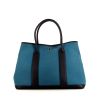 Hermes Garden shopping bag in Bleu Izmir canvas and navy blue togo leather - 360 thumbnail