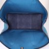 Hermes Garden shopping bag in Bleu Izmir canvas and navy blue togo leather - Detail D2 thumbnail