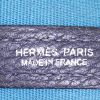 Hermes Garden shopping bag in Bleu Izmir canvas and navy blue togo leather - Detail D3 thumbnail