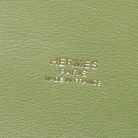 Sac à main Hermes Bolide 25 cm en cuir Swift vert - Detail D3