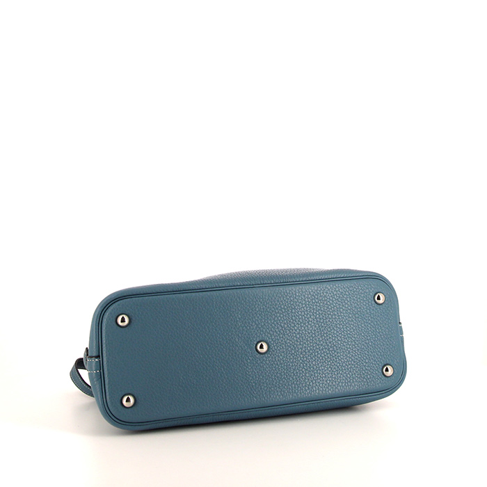 Hermès Bolide 31 cm handbag in blue jean togo leather - Detail D5