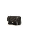 Chanel Timeless handbag in anthracite grey quilted leather - 00pp thumbnail