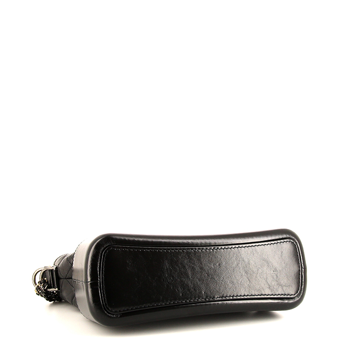 Sac bandoulière Chanel Gabrielle  grand modèle en cuir matelassé noir - Detail D5