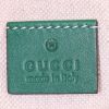 Gucci GG Marmont shoulder bag in beige, green and red raphia and green leather - Detail D3 thumbnail