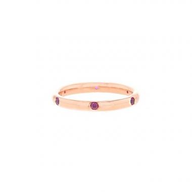 Sortija Pomellato Lucciole en oro rosa y rubíes