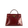 Hermes Kelly 32 cm handbag in red H box leather - 360 thumbnail