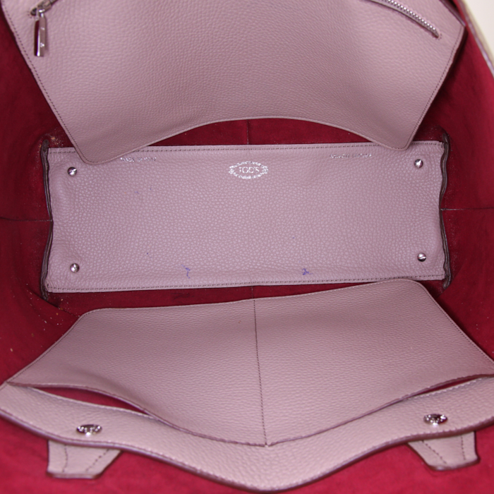 Shopping bag Tod's Joy in pelle martellata beige - Detail D2