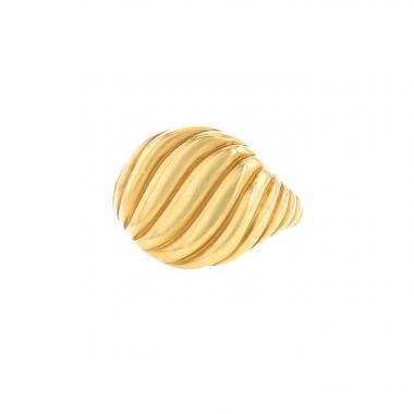 Anillo de sello David Yurman Pinky en oro amarillo