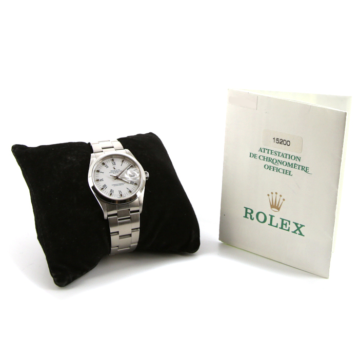 Rolex Oyster Perpetual Date watch in stainless steel Ref:  115200 Circa  2002 - Detail D2