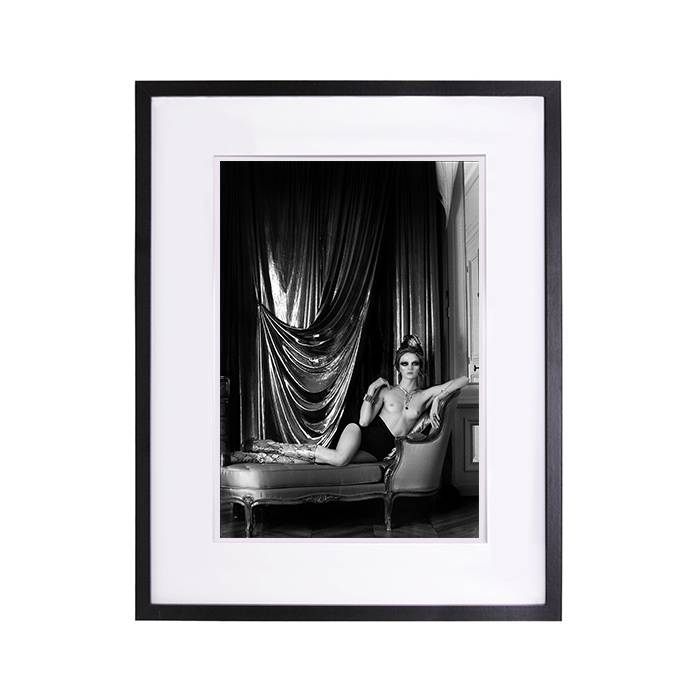 Irina Ionesco, fashion photograph "Photo de mode" taken at the Lancaster Hotel, Paris, pigment print Museum fine art, titled and signed, of 2011 - 00pp