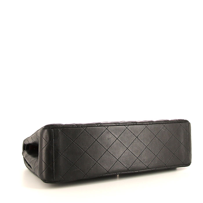 Borsa Chanel Timeless Maxi Jumbo in pelle trapuntata nera - Detail D5